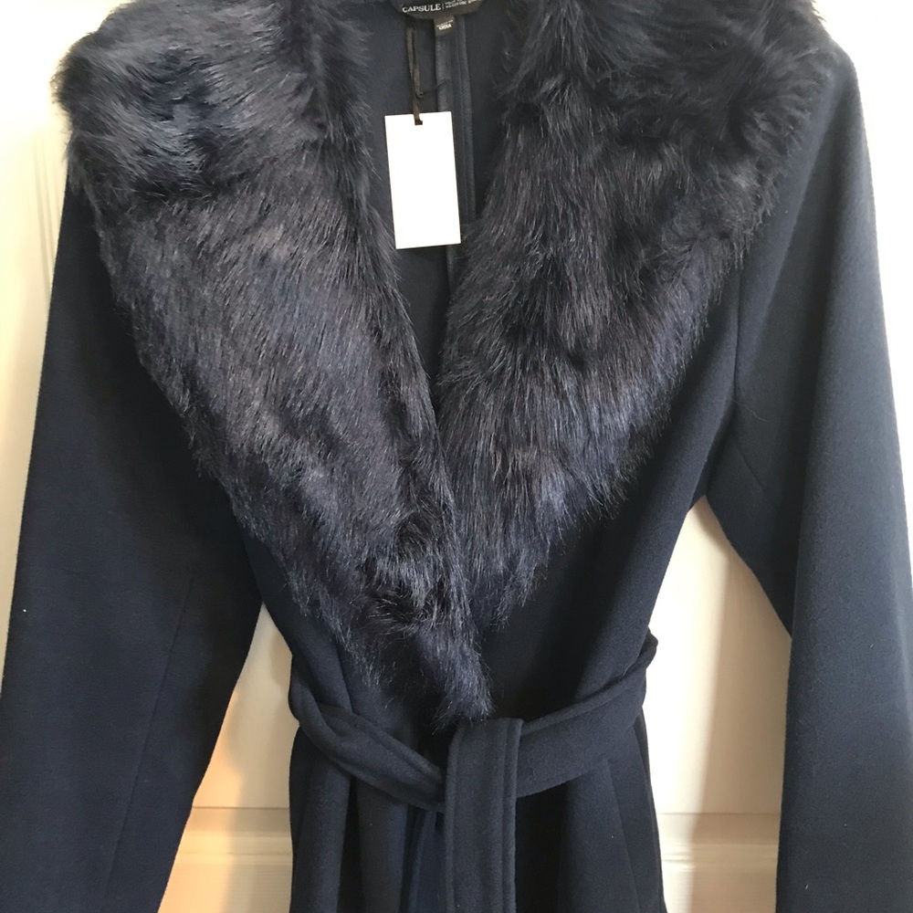 Ladies size 10 coat, Navy blue.
